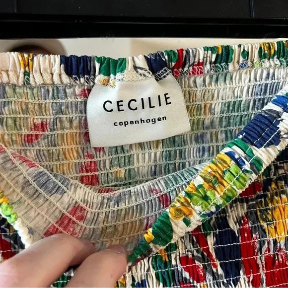 Cecilie Copenhagen Floral Ruched Tess Skirt Size Small - Picture 3 of 6